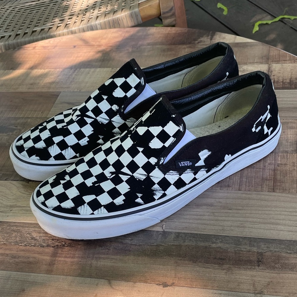 Vans Overprint Check Classic Slip On